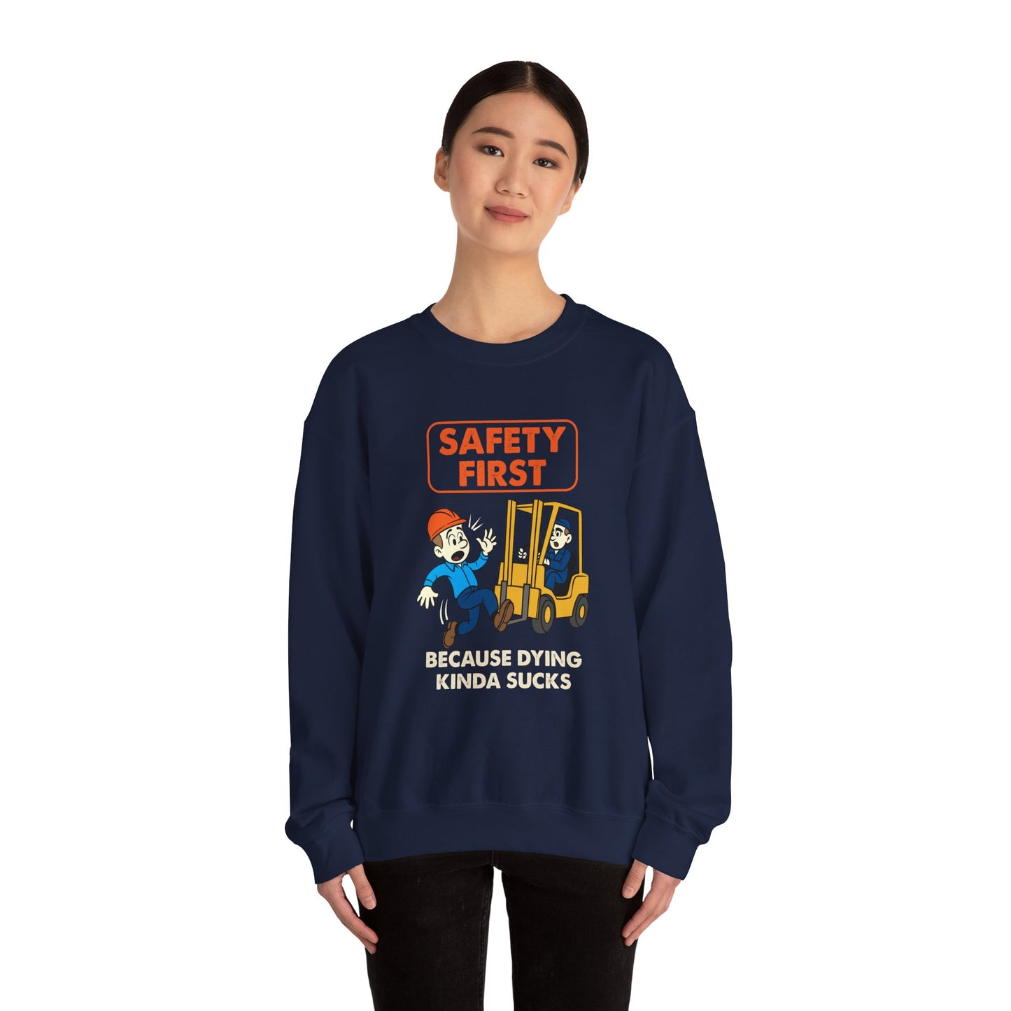 Dying Kinda Sucks Crewneck Sweatshirt - Workwear Humor