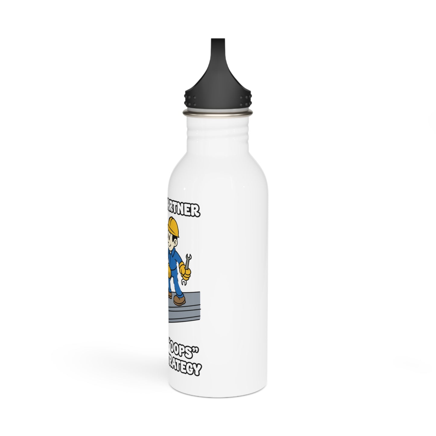Safety Partner Stainless Steel Water Bottle - Perfect for Construction Workers & Outdoor Enthusiasts