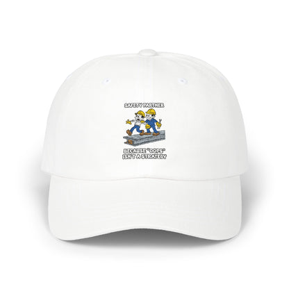Safety Partner Classic Dad Cap - Casual White Hat with Funny Quote