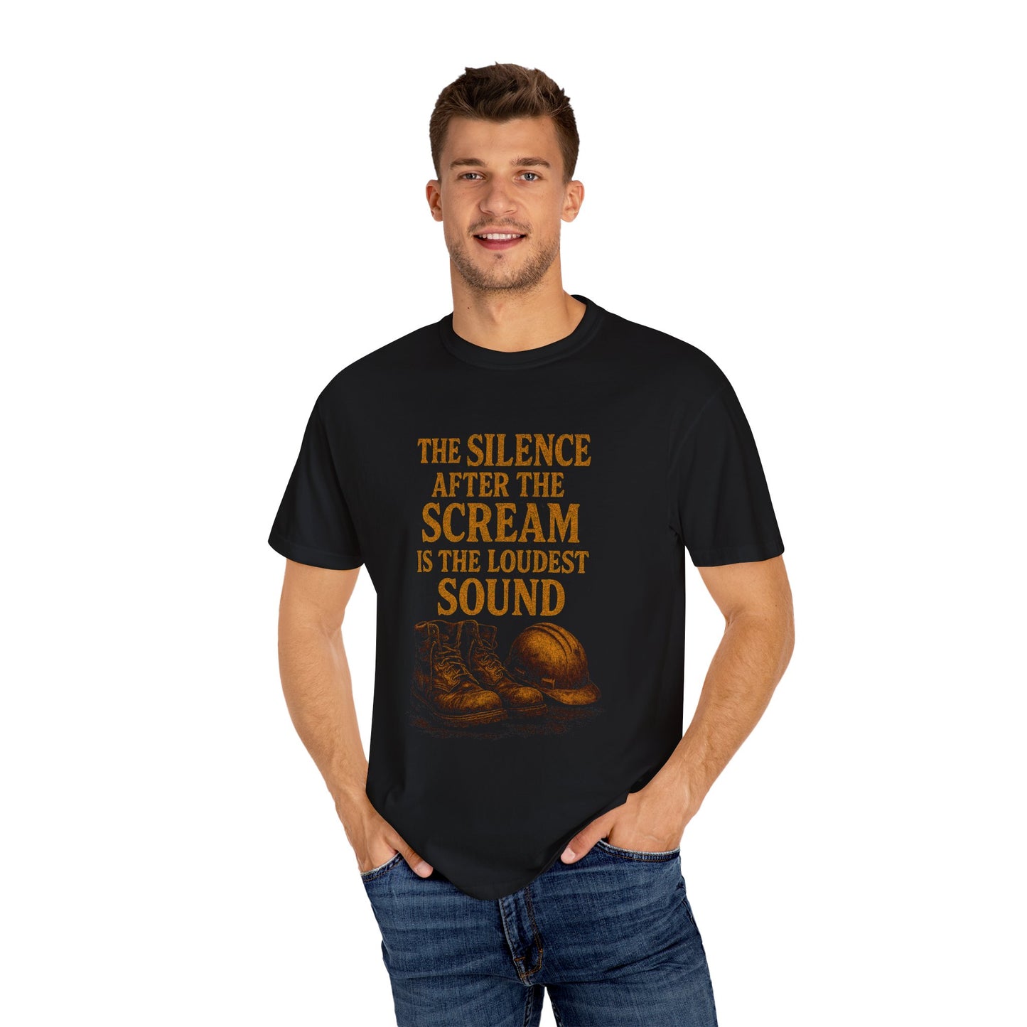 "The Silence After the Scream" Unisex Garment-Dyed T-Shirt
