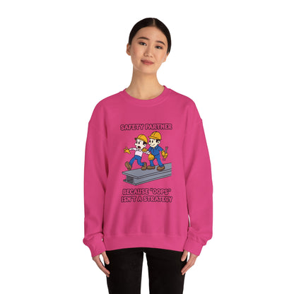 Funny Safety Partner Crewneck Sweatshirt - Workwear Humor