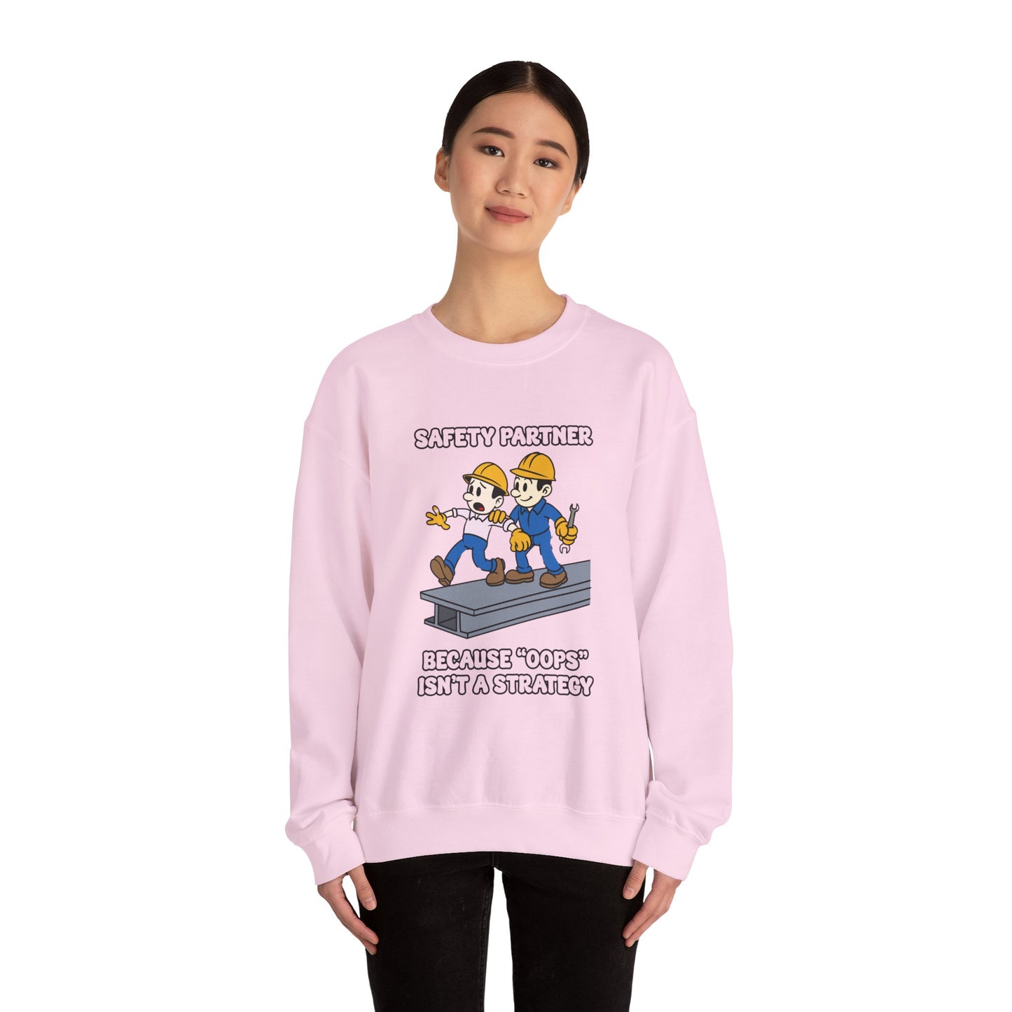 Funny Safety Partner Crewneck Sweatshirt - Workwear Humor