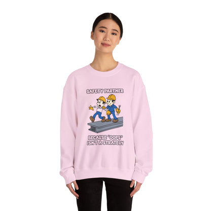 Funny Safety Partner Crewneck Sweatshirt - Workwear Humor