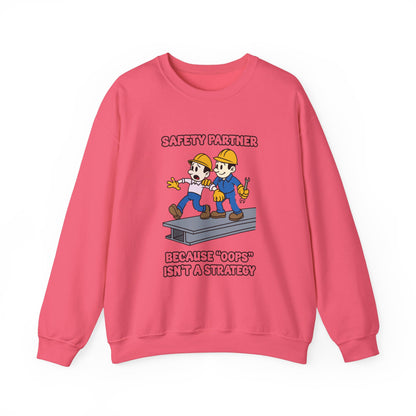 Funny Safety Partner Crewneck Sweatshirt - Workwear Humor