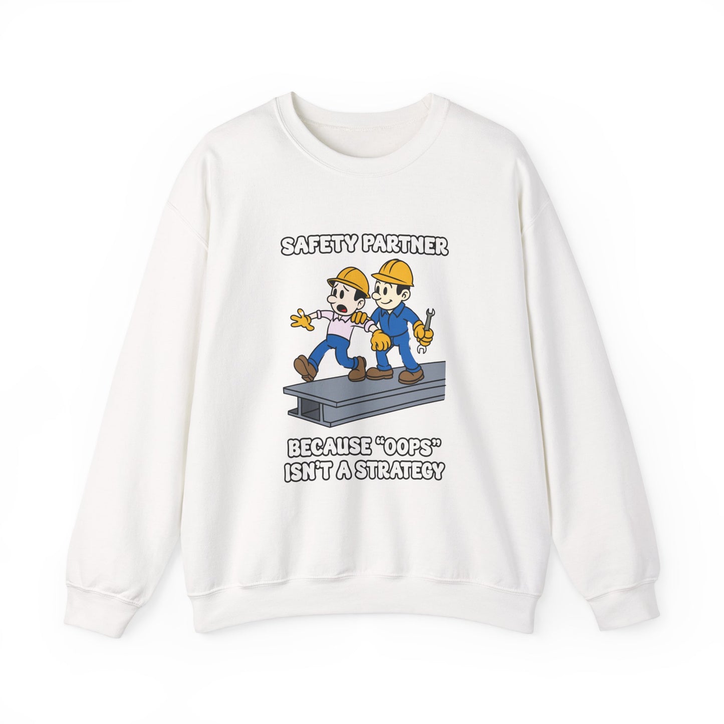 Funny Safety Partner Crewneck Sweatshirt - Workwear Humor