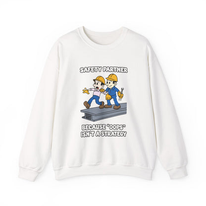 Funny Safety Partner Crewneck Sweatshirt - Workwear Humor