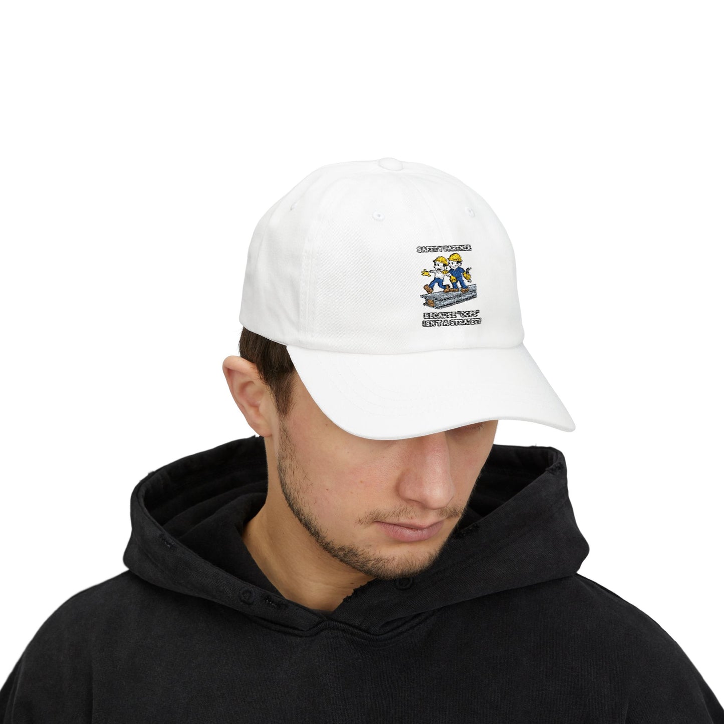 Safety Partner Classic Dad Cap - Casual White Hat with Funny Quote