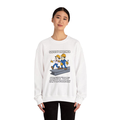 Funny Safety Partner Crewneck Sweatshirt - Workwear Humor