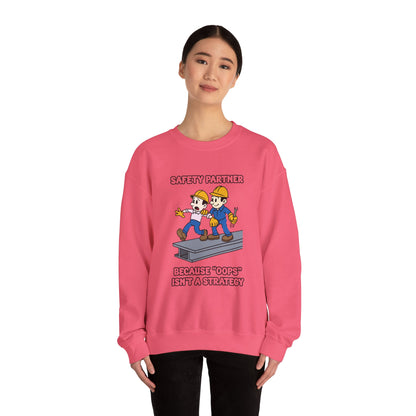 Funny Safety Partner Crewneck Sweatshirt - Workwear Humor