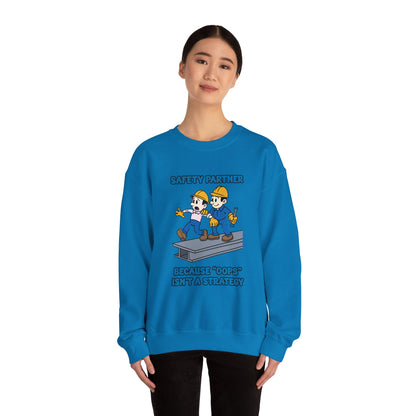 Funny Safety Partner Crewneck Sweatshirt - Workwear Humor