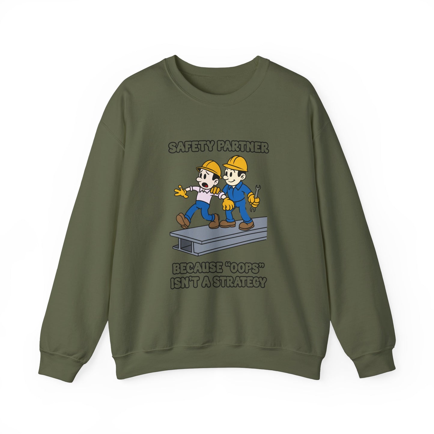Funny Safety Partner Crewneck Sweatshirt - Workwear Humor