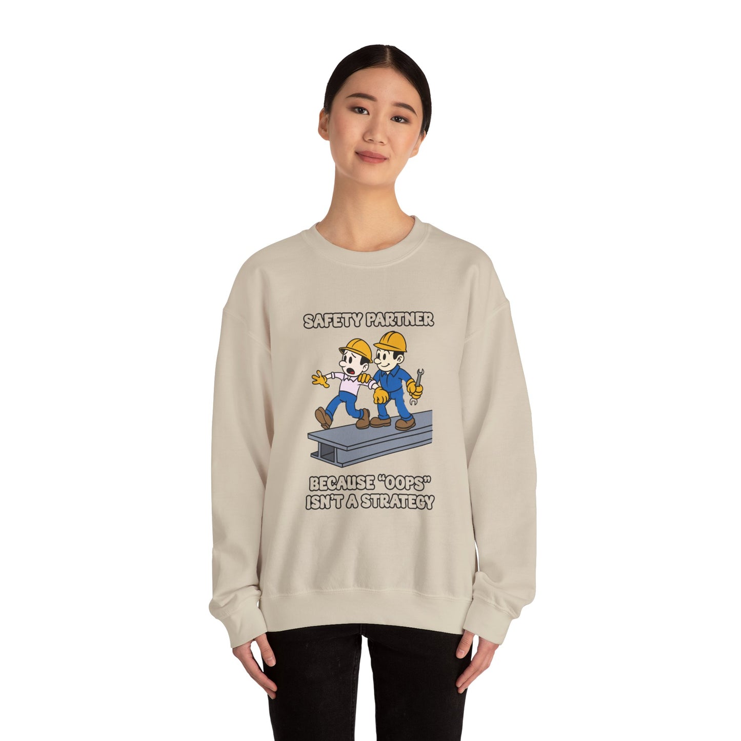 Funny Safety Partner Crewneck Sweatshirt - Workwear Humor